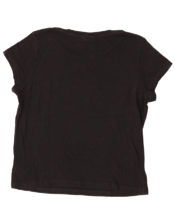Cheap Monday T-shirt court graphique pour femme UK 42, coton noir moyen