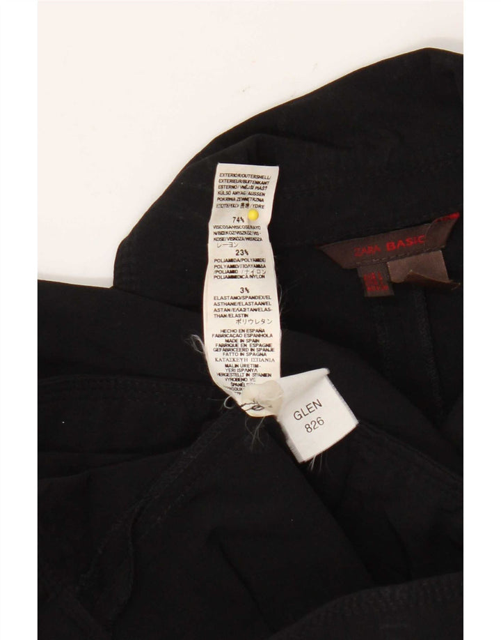Zara Womens Bomber Jacket UK 14 Large Noir Viscose