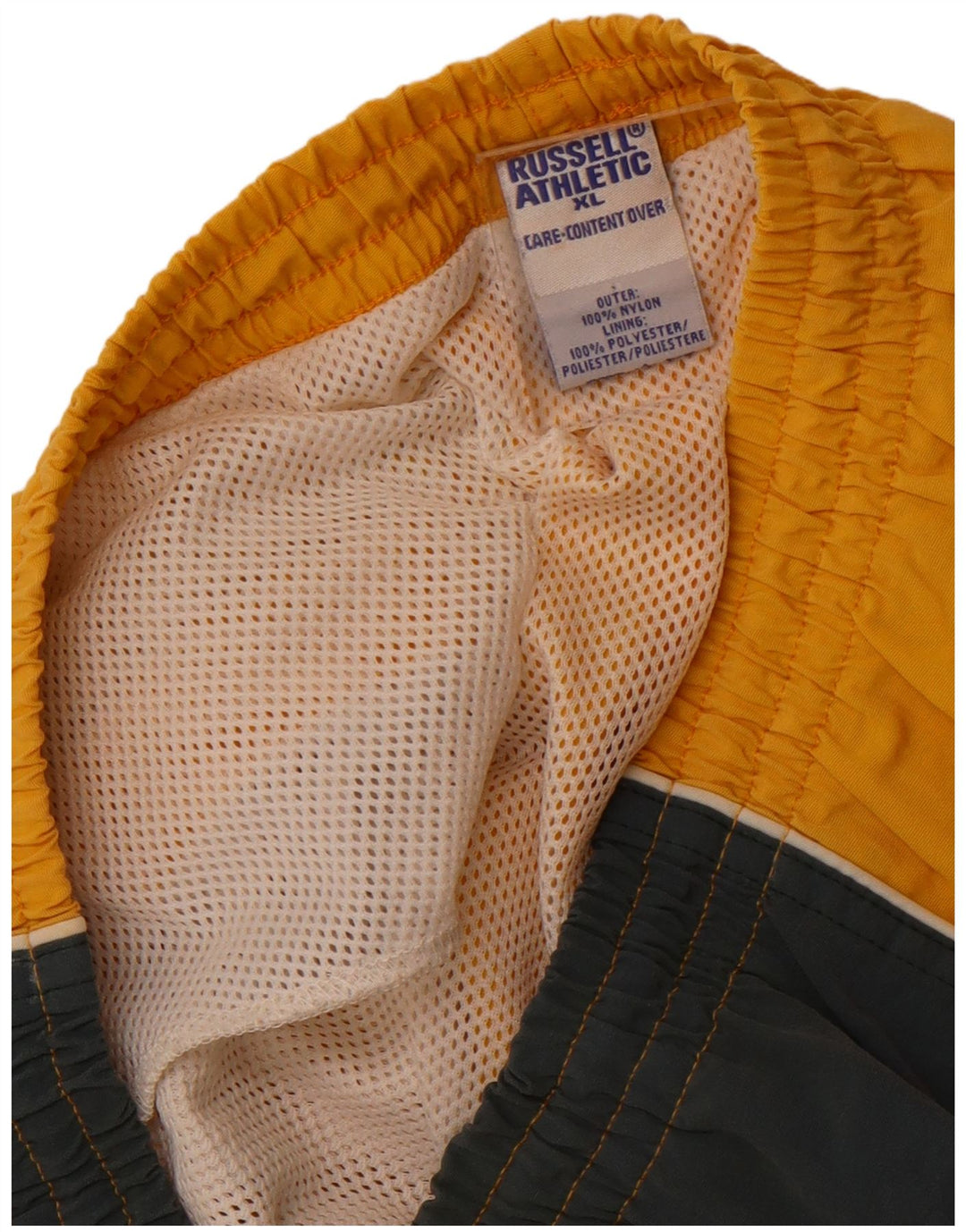 RUSSELL ATHLETIC Short de Bain Homme XL Nylon Colorblock Jaune