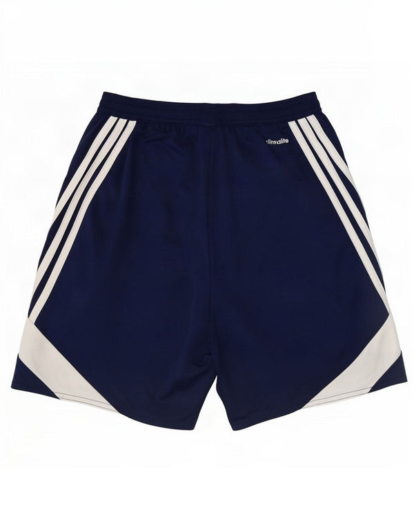 Adidas Short de sport Climalite pour homme, petit, bleu marine, polyester color block