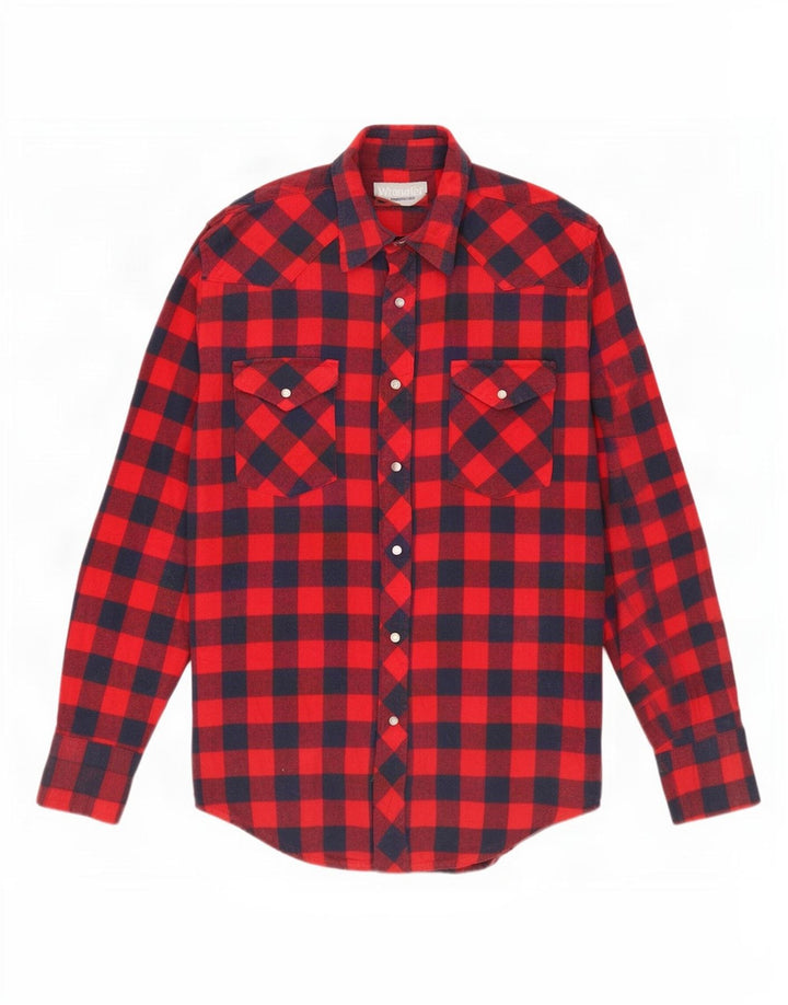 Wrangler Chemise en flanelle pour homme en coton vichy rouge moyen