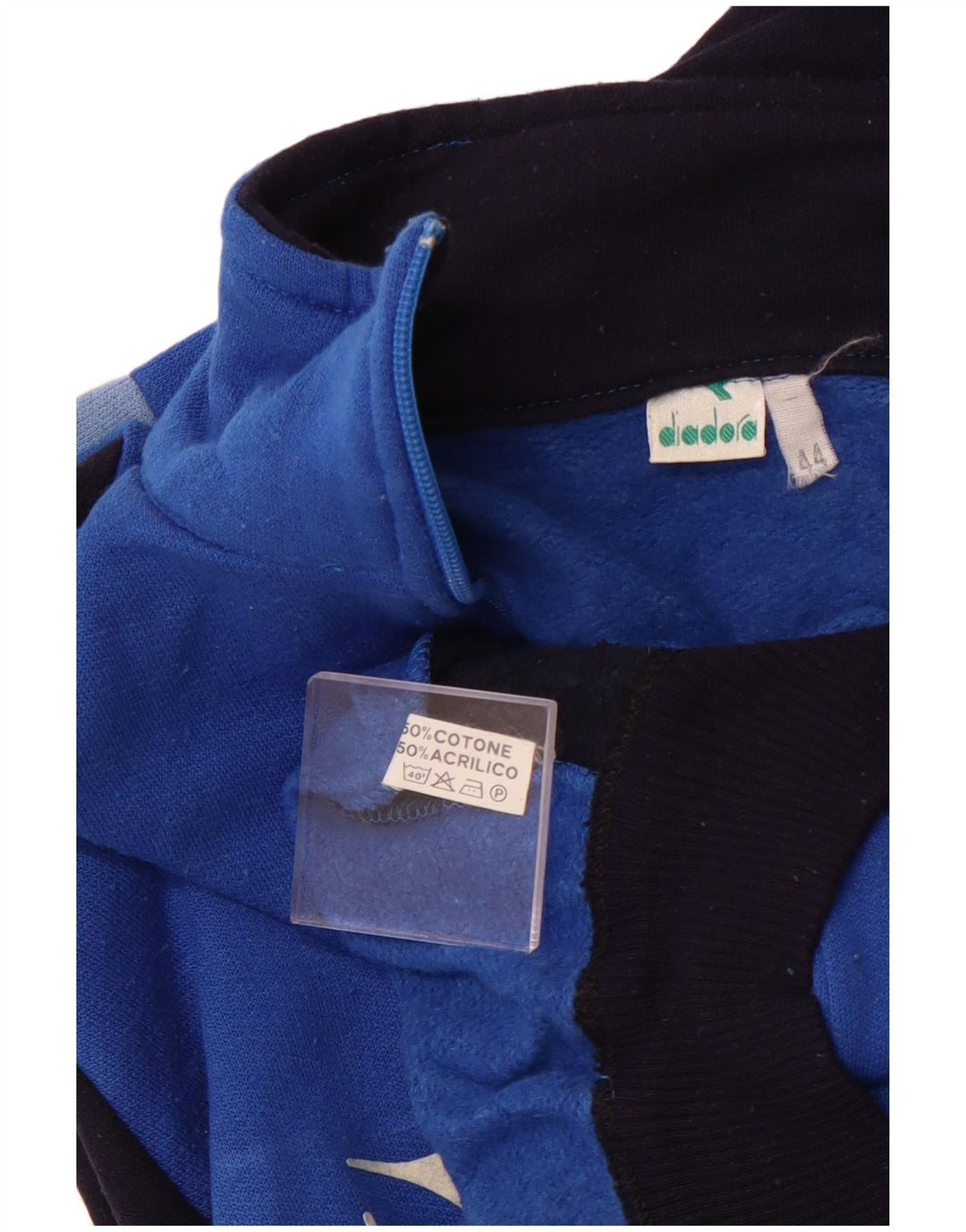 DIADORA Veste de Survêtement Italia Femme IT 44 Large Bleu Colorblock