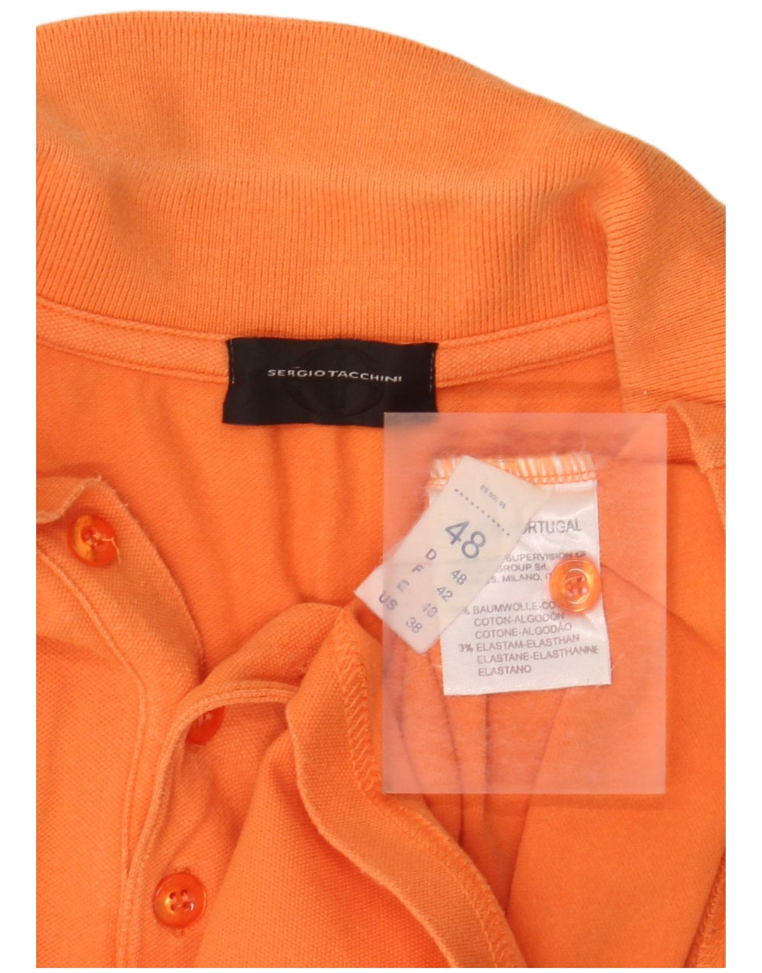 SERGIO TACCHINI Polo Homme IT 48 Petit Orange Coton