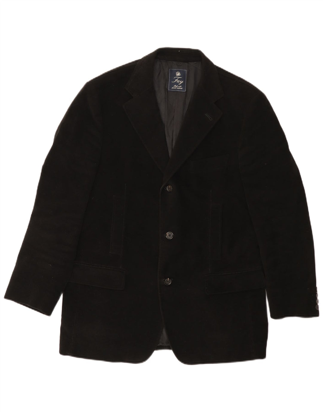 Fay Veste Blazer 3 Boutons Homme IT 52 XL Coton Noir