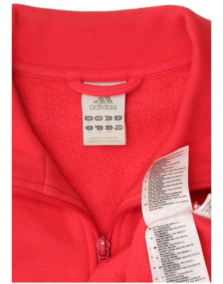 Adidas Veste de survêtement pour femme UK 16 Large Rouge Coton