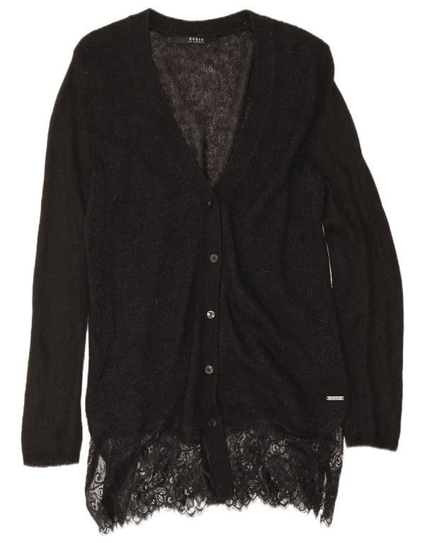 Guess Cardigan Long pour Femme UK 10 Petit Noir Moucheté