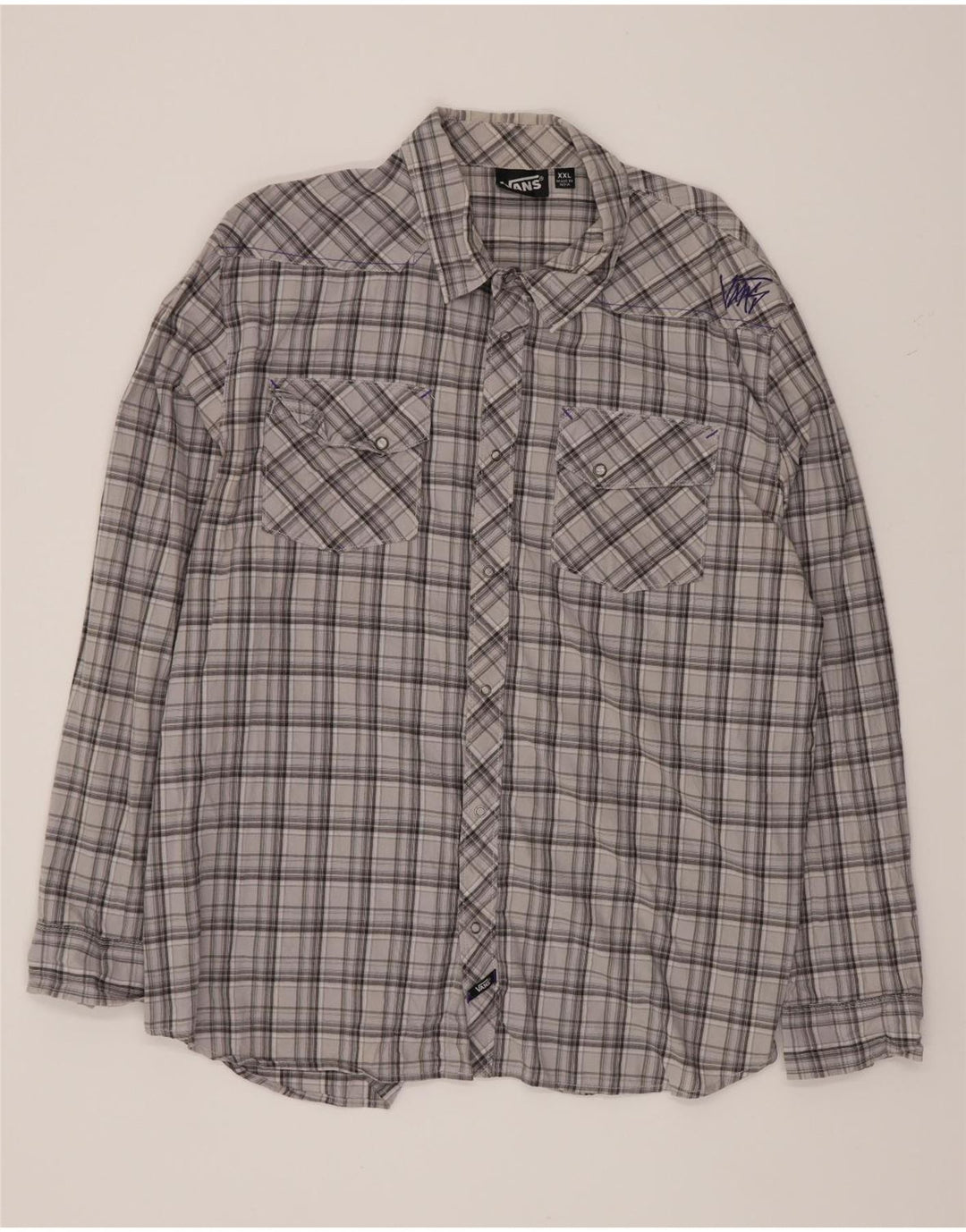 Vans Chemise Homme 2XL Gris Check Coton