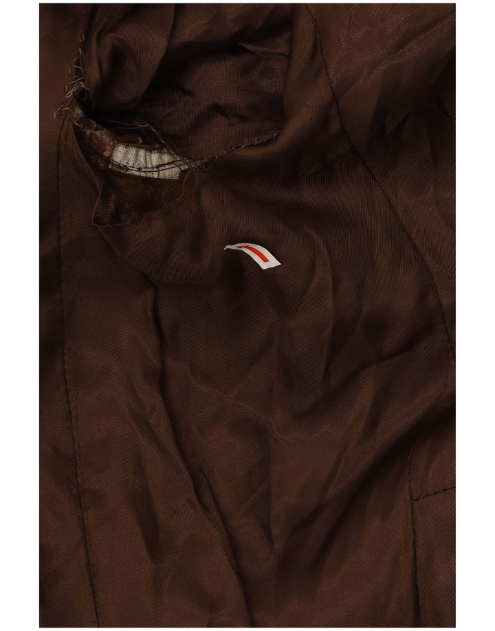 VINTAGE Manteau en cuir homme UK 38 Cuir marron moyen
