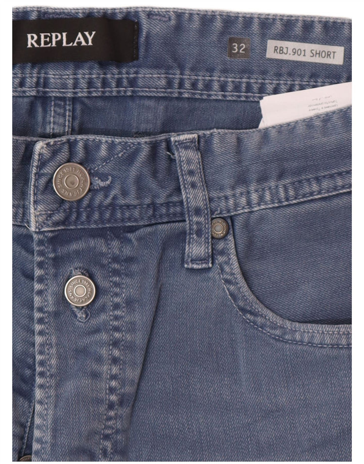 REPLAY Short en Jean W32 Homme Bleu Moyen Coton