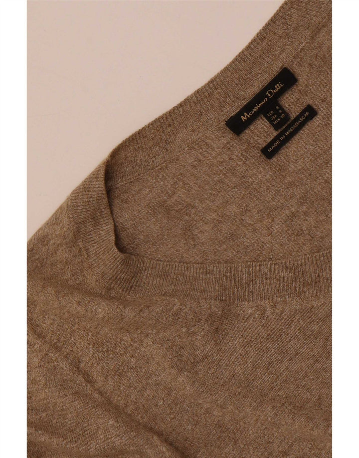 Massimo Dutti Haut pour femme à manches 3/4 UK 10 Small Marron