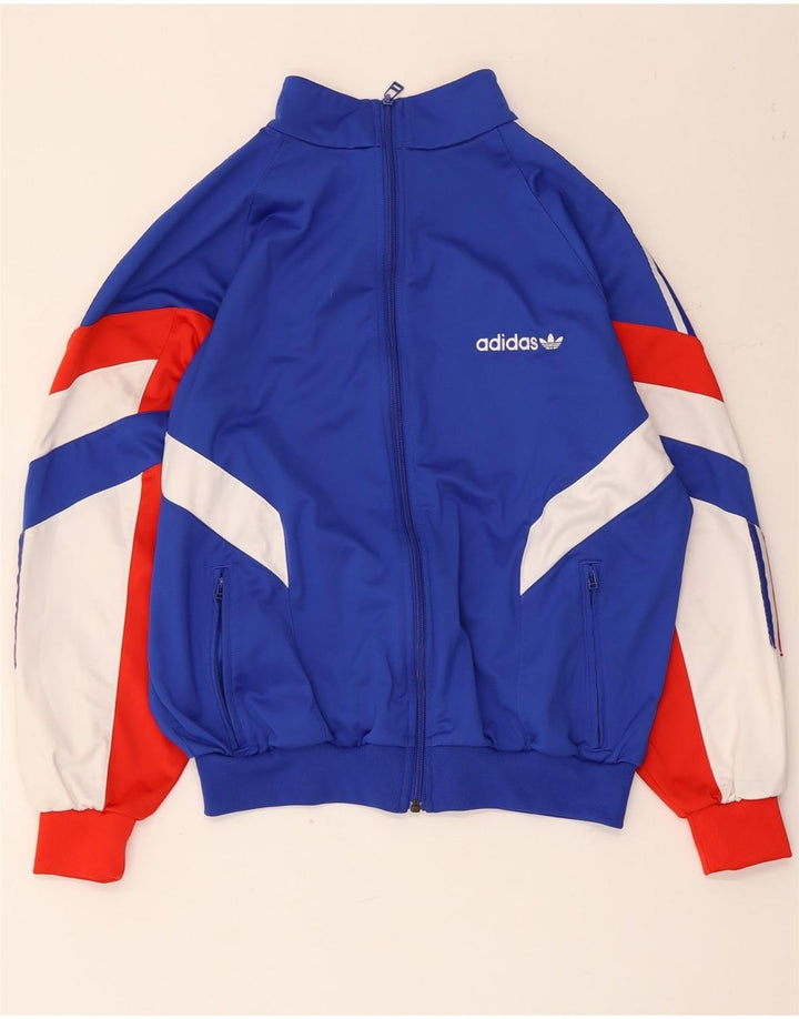 Adidas Veste de survêtement pour homme Petit Bleu Colorblock Polyester