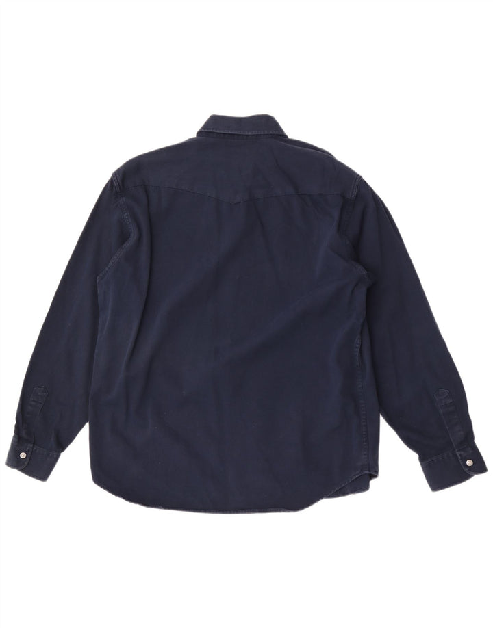 Carrera Chemise Homme Large Bleu Marine Coton