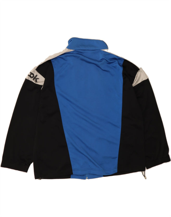REEBOK Mens Loose Fit Graphic Tracksuit Top Jacket Medium Blue Colourblock Vintage Reebok and Second-Hand Reebok from Messina Hembry 