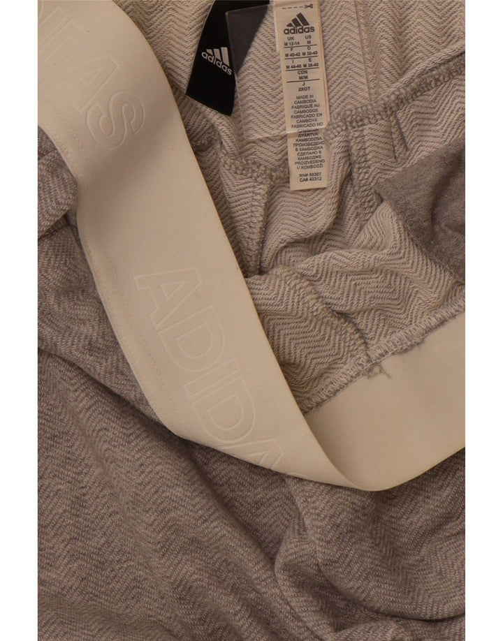ADIDAS Pantalon de survêtement graphique pour femme UK 12/14 Chevron gris moyen