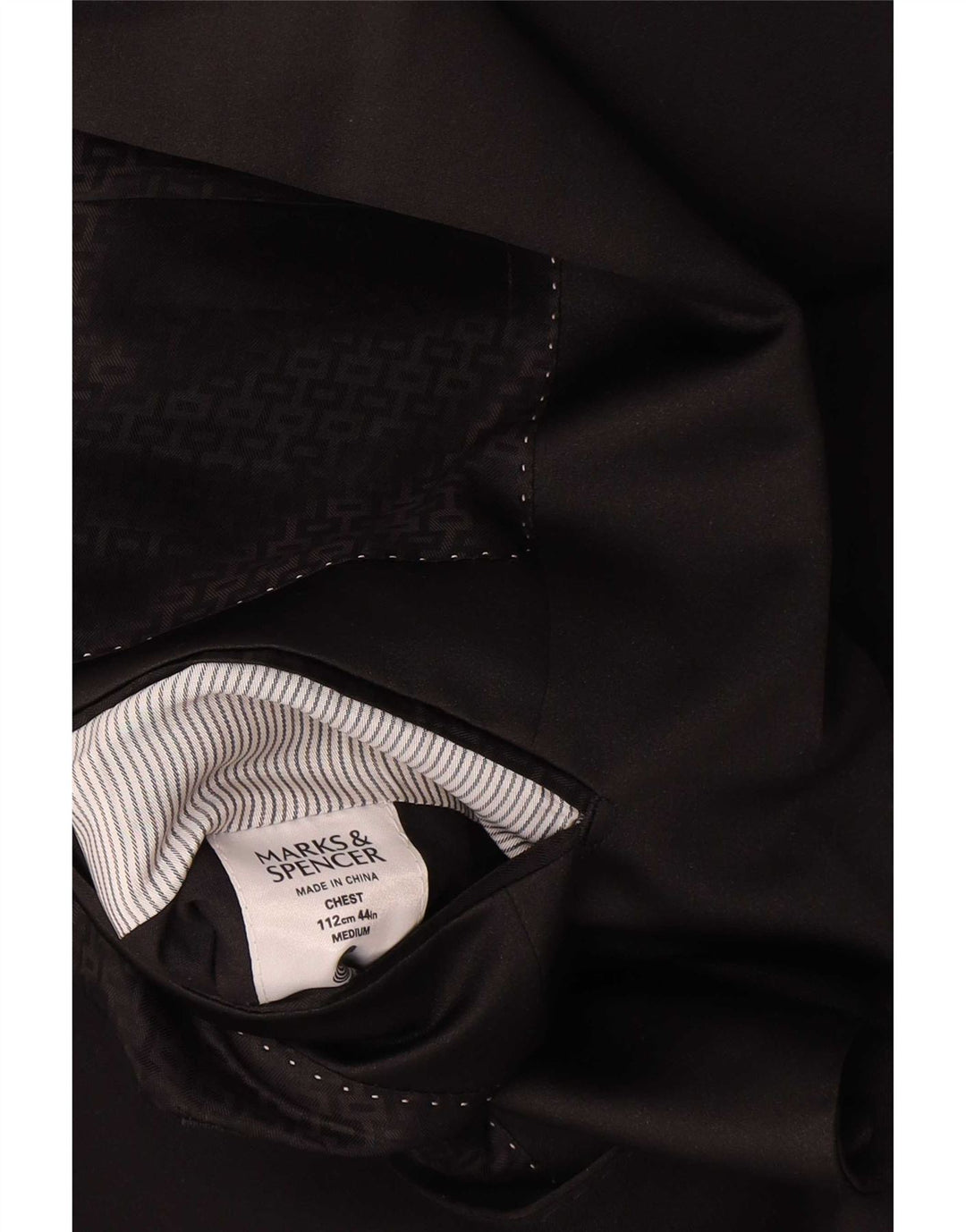 Marks & Spencer Veste blazer à 1 bouton pour homme UK 44 XL Noir Laine vierge