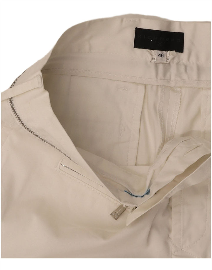 RICHMOND Pantalon décontracté droit pour femme IT 46 Large W32 L31 Blanc