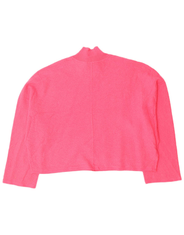 Cos Pull court surdimensionné à col roulé pour femme UK 10 Petite laine rose