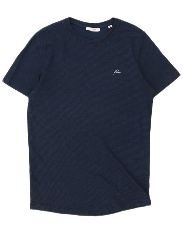 Jack & Jones T-Shirt Homme Bleu Marine Moyen à Pois Coton