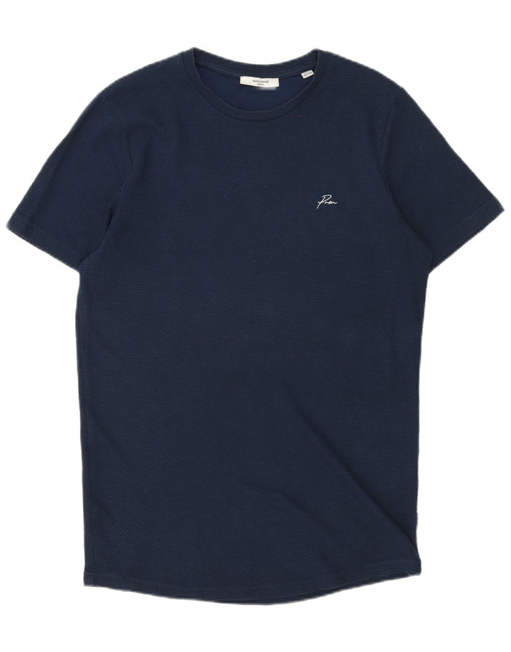 Jack & Jones T-Shirt Homme Bleu Marine Moyen à Pois Coton