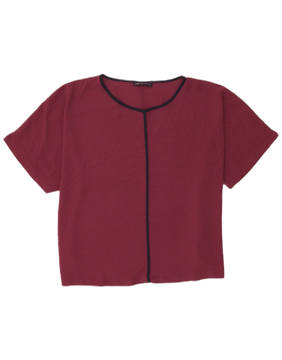 Marks & Spencer Chemisier régulier pour femme UK 20 2XL Bordeaux Polyester