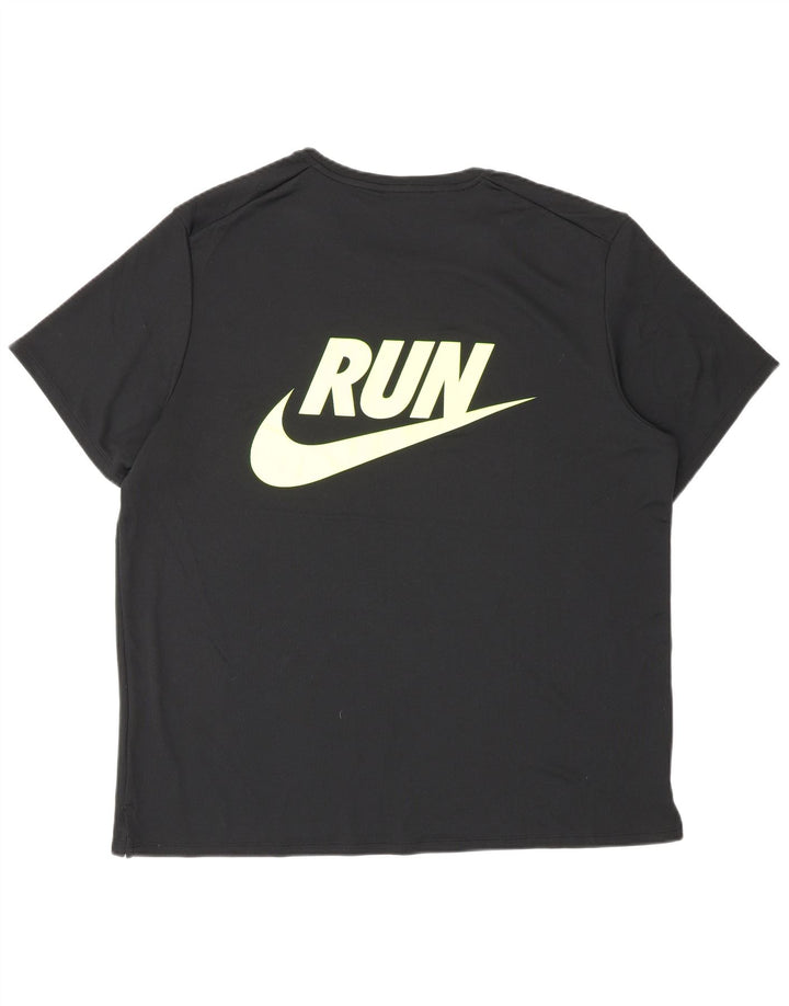 Nike Hommes Dri Fit Graphic T-Shirt Haut Large Noir Polyester
