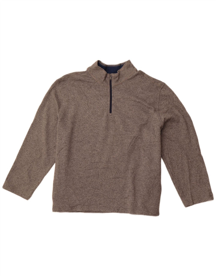IZOD Pull à capuche zippé pour homme 4XL Gris Polyester