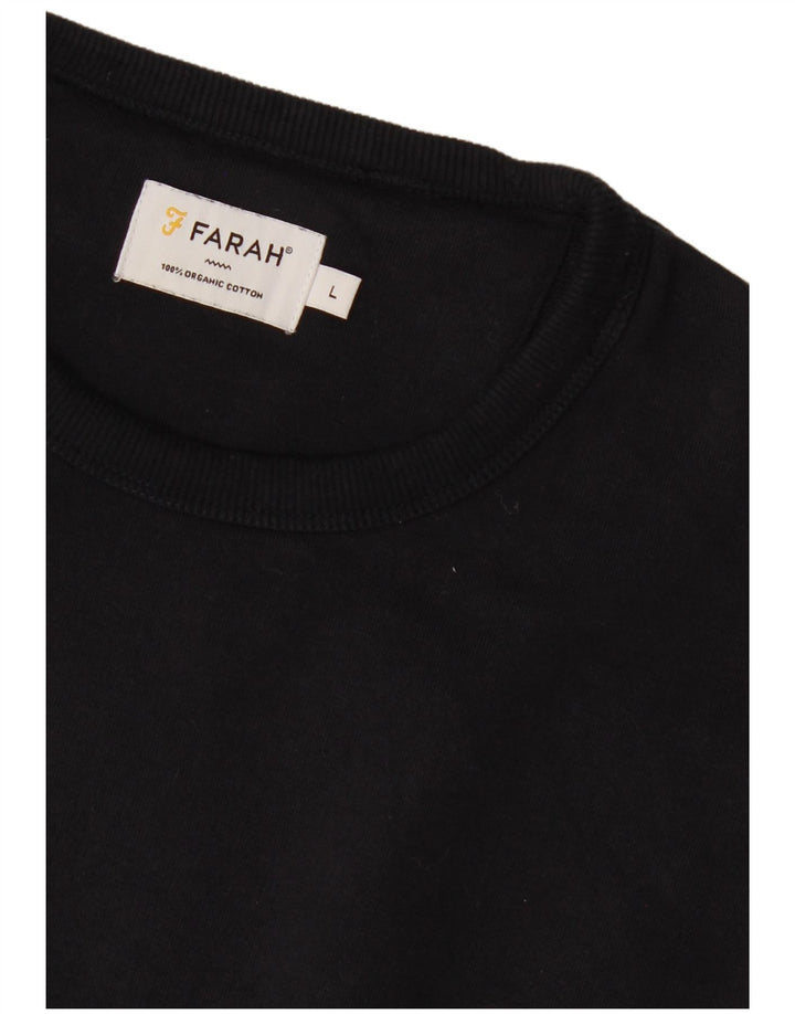 Farah Sweat-shirt pour homme en coton bleu marine Taille L