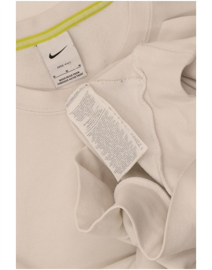 Nike Dri Fit Sweat-shirt en coton blanc moyen pour homme