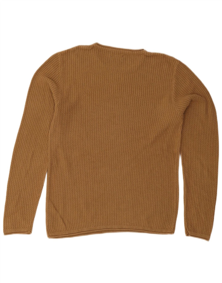 Jack & Jones Pull Col Rond Homme Beige Moyen Coton