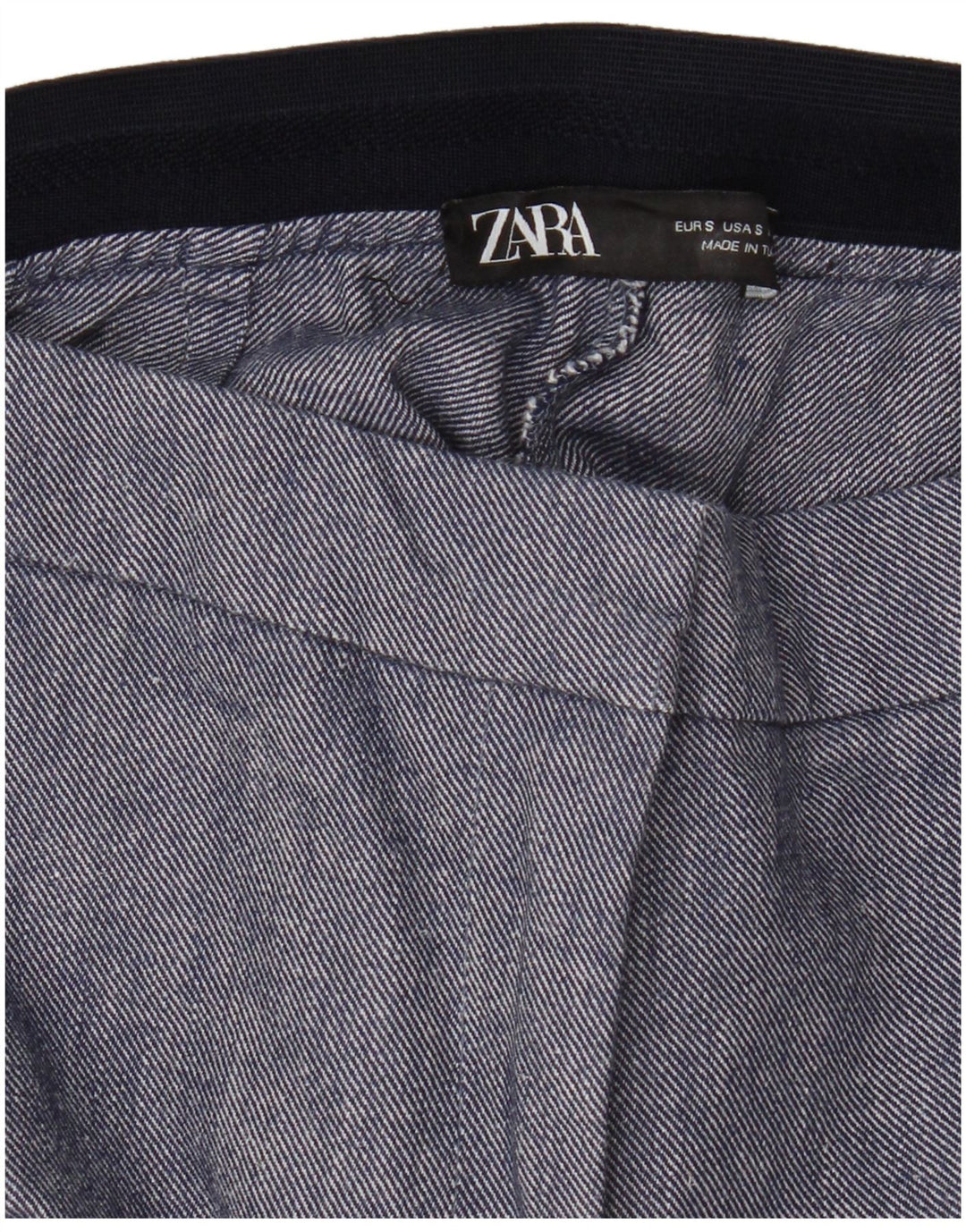 Zara Pantalon Chino Slim Femme Petit W26 L27 Bleu