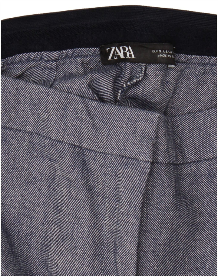 Zara Pantalon Chino Slim Femme Petit W26 L27 Bleu