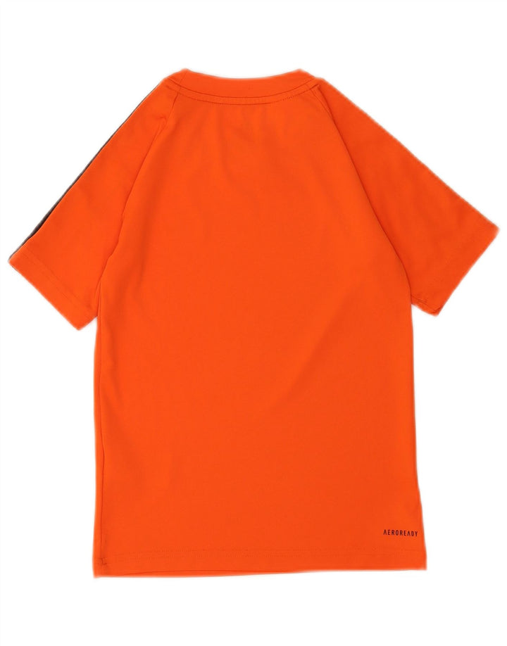 Adidas Garçon Aeroready T-Shirt Top 7-8 ans Orange Polyester