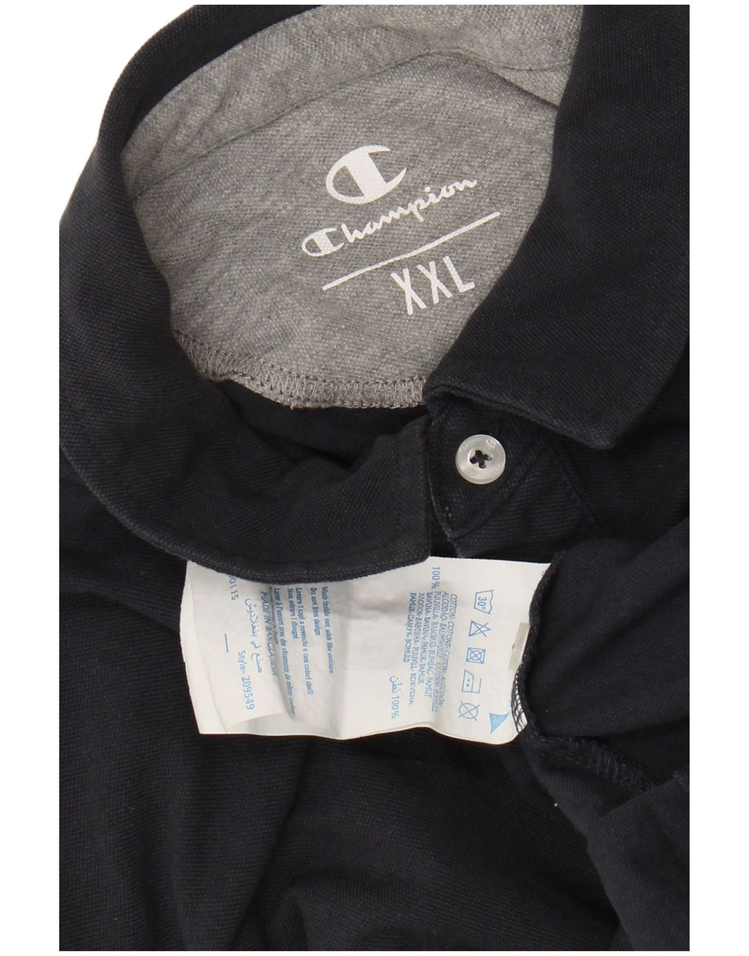 Champion Polo Homme 2XL Bleu Marine Coton