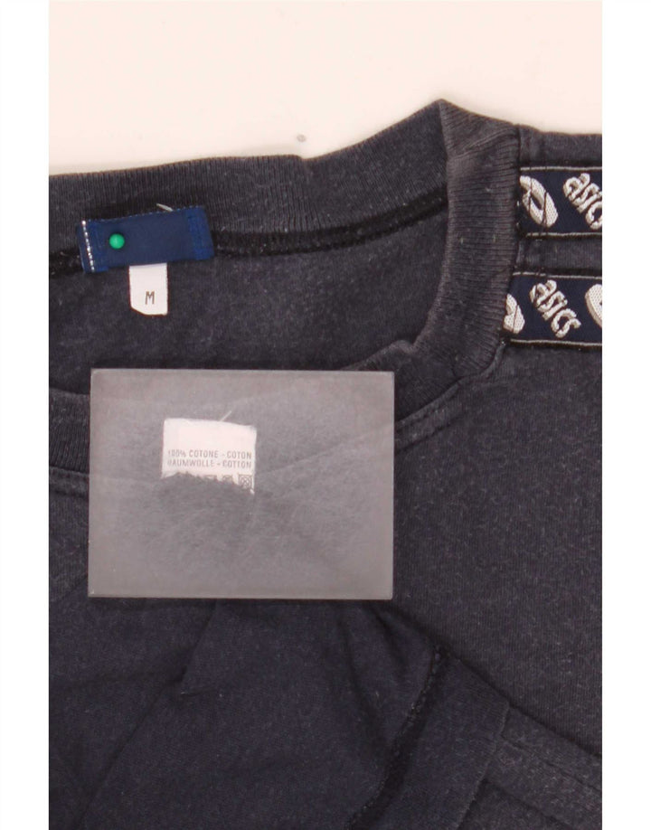 Asics T-Shirt Graphique Homme Bleu Marine Moyen Coton