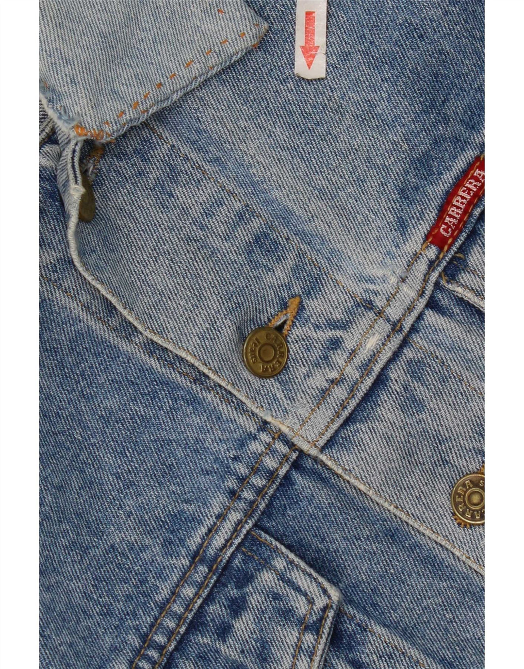 Carrera Veste en jean vieilli pour homme UK 36 Petit coton bleu