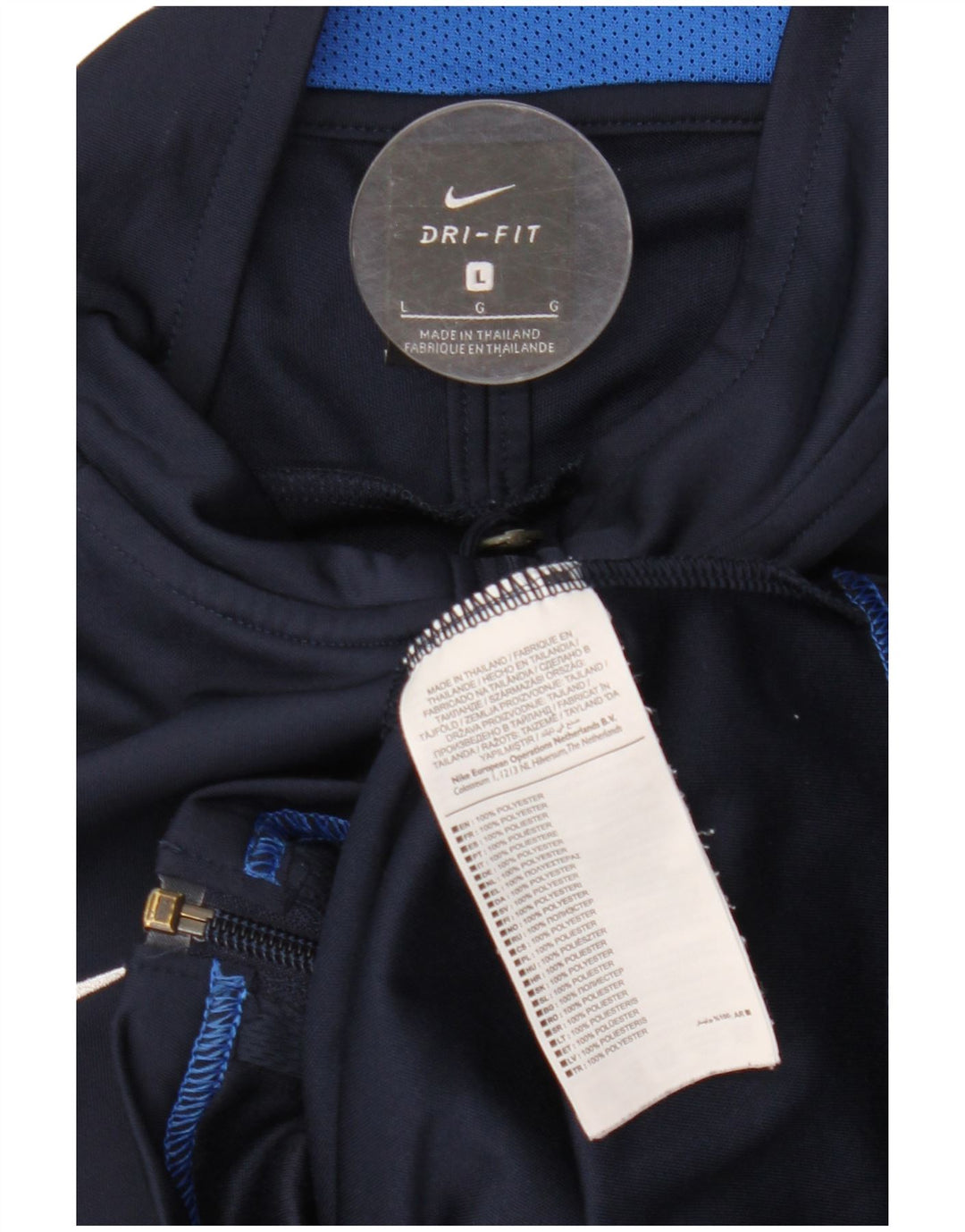 Nike Veste de survêtement Dri Fit pour homme Taille L Bleu marine Colorblock