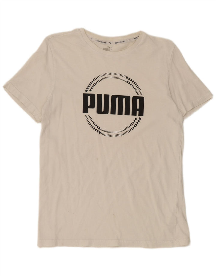 Puma T-Shirt Graphique Garçon 15-16 ans Blanc