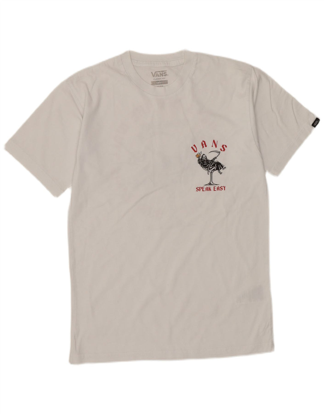 VANS T-shirt graphique coupe classique pour hommes, petit coton blanc