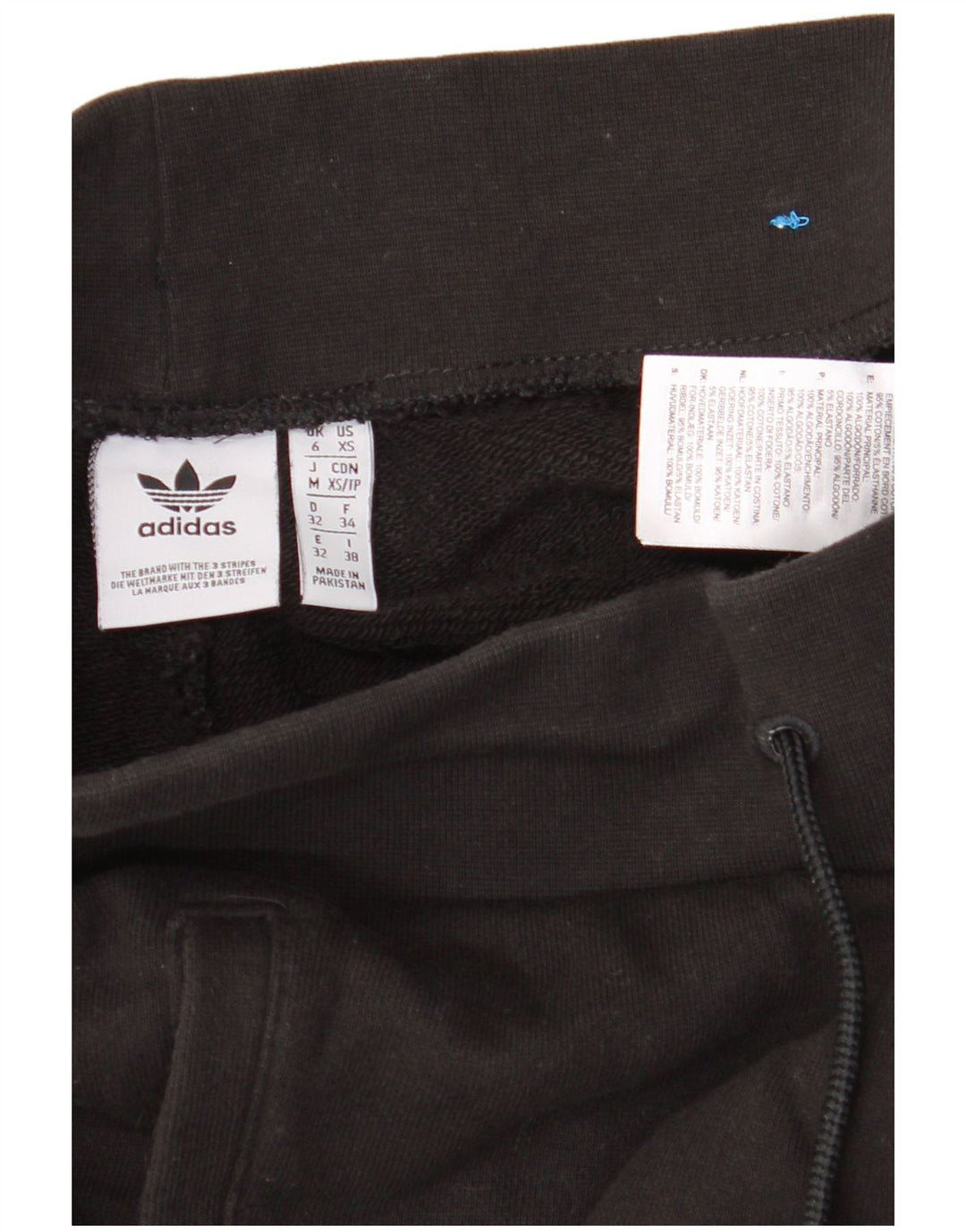 ADIDAS Pantalon de survêtement pour femme Joggers UK 6 XS Noir Coton