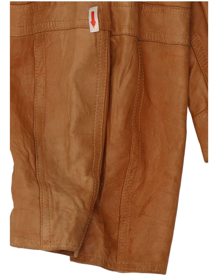 XETRA Veste de motard en cuir pour femme UK 8 Small Beige