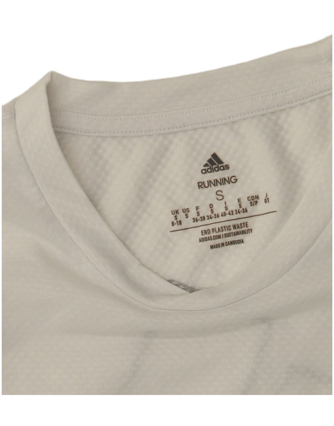 Adidas Haut graphique à manches longues pour femme UK 8/10 Petit Blanc Polyester
