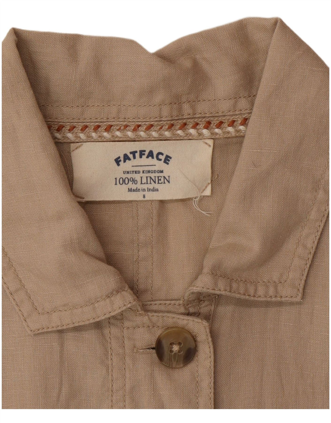 Fat Face Veste utilitaire pour femme UK 8 Petit lin beige