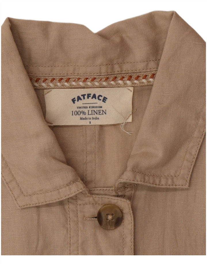 Fat Face Veste utilitaire pour femme UK 8 Petit lin beige