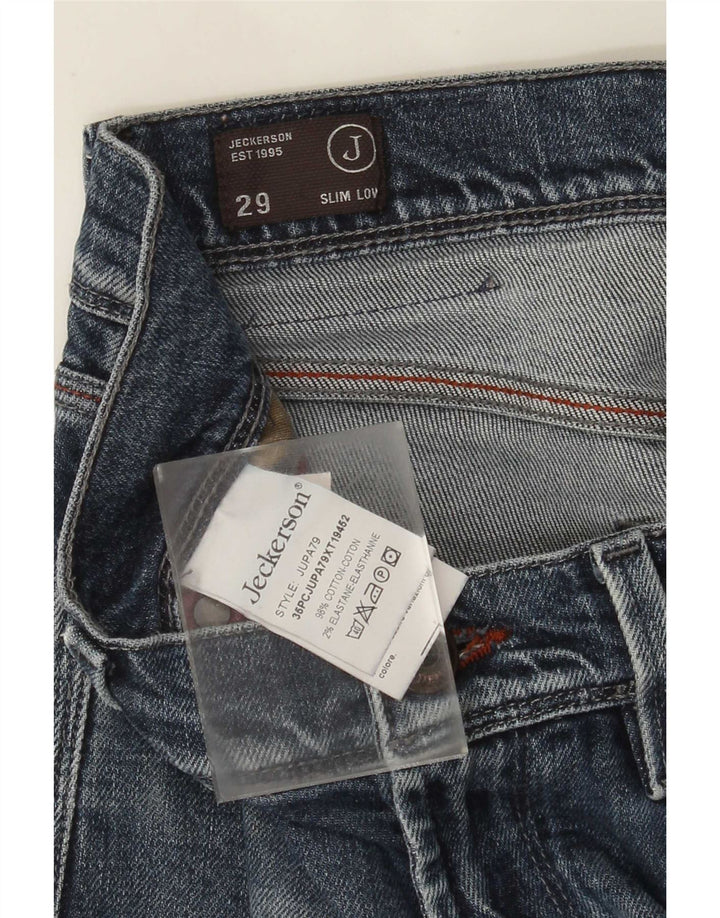 Jeckerson Jean slim bas en détresse pour femme W29 L31 en coton bleu