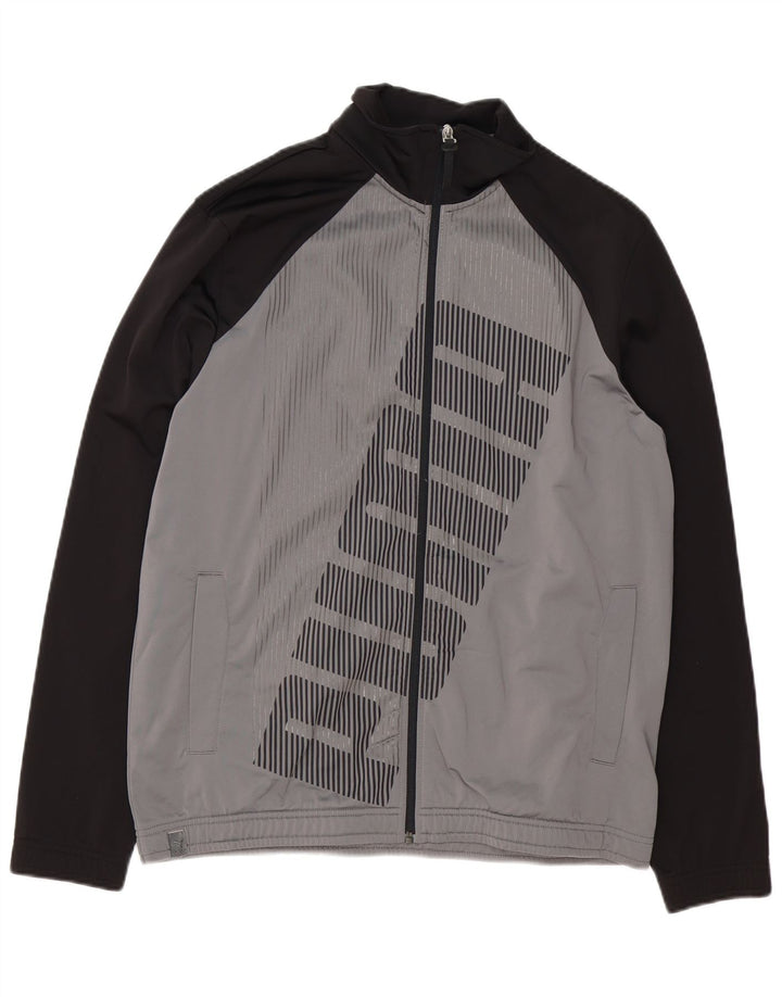 Puma Veste de Survêtement Graphic Loose Fit Homme Gris Small Colorblock