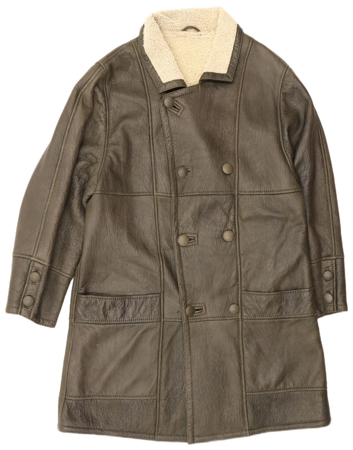 Loringhoven Manteau en cuir à double boutonnage pour homme IT 52 XL Vert