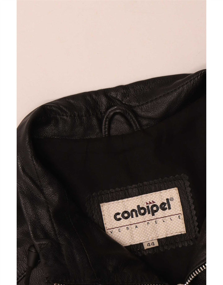 Conbipel Gilet En Cuir Femme IT 44 Moyen Noir