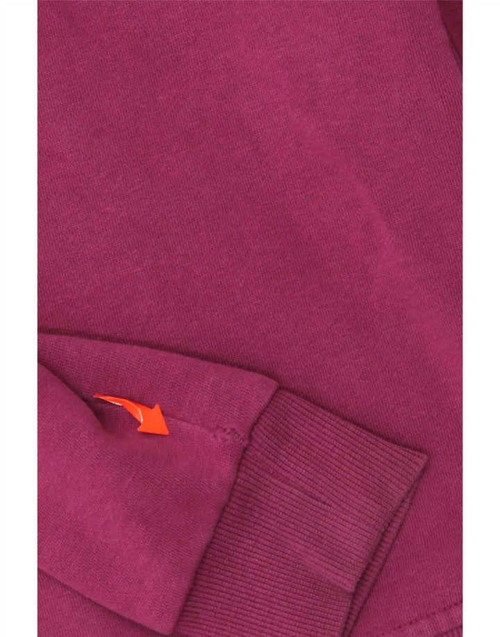 KAPPA Pull à capuche zippé pour femme UK 6 XS Coton bordeaux