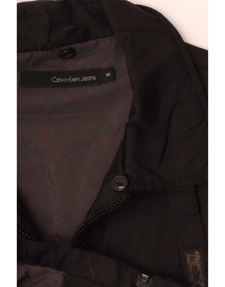 Calvin Klein Jeans Veste Bomber Homme UK 36 Petit Noir