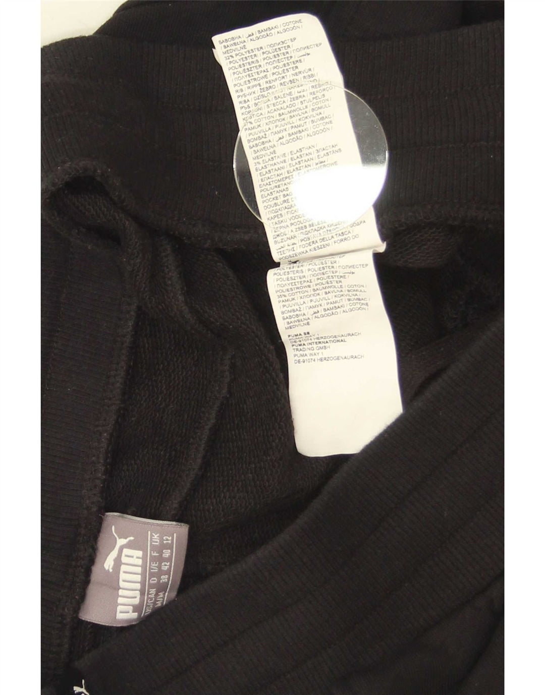Puma Short de sport pour femme UK 12 Medium Noir Polyester